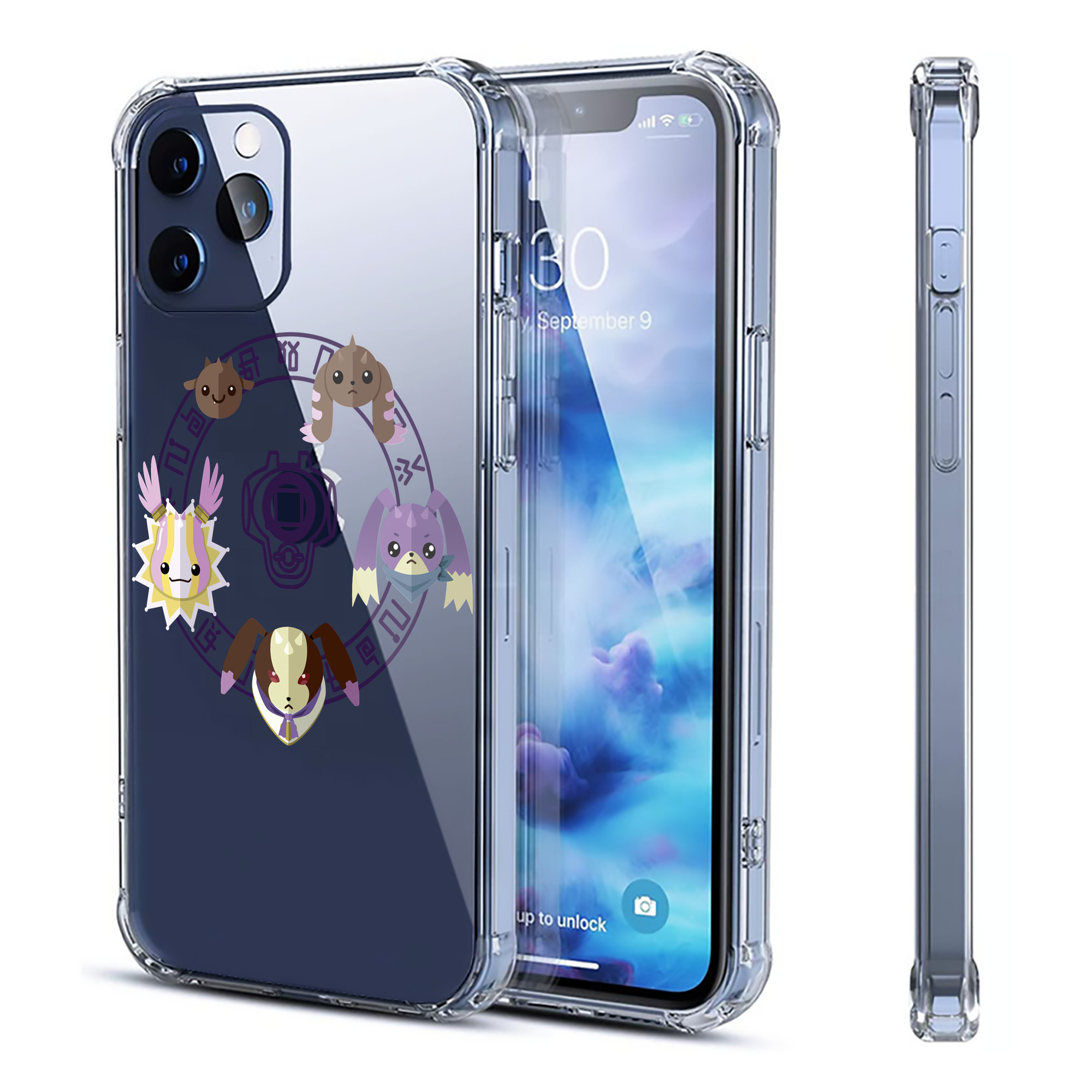 （画像用） Digimon デジタルモンスター/デジモン 【iPhone 12シリーズ対応】透明スマホケース（クリアソフトケース）